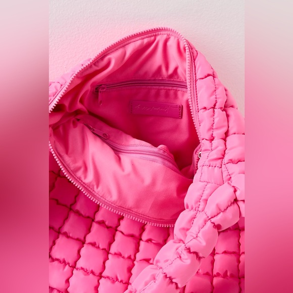 Free People Quilted Carryall Bag in Bubblegum - Picture 2 of 5